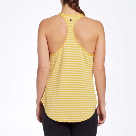 CALIA by Carrie Underwood Move Yellow Stripe Tank - Picture 2 of 10